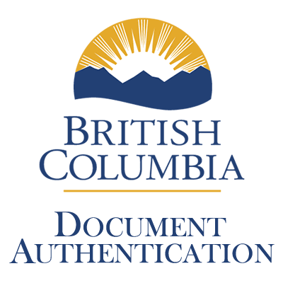Government of British Columbia Document Authentication Logo